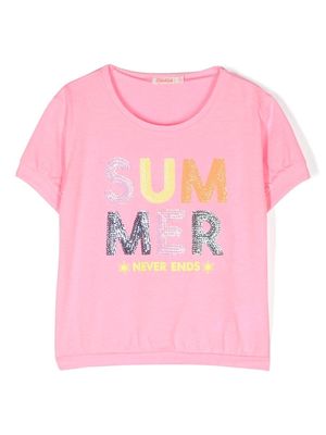 Billieblush slogan-print T-shirt - Pink