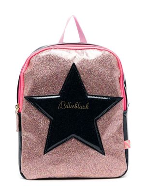 Billieblush star-patch glitter-embellished backpack - Blue