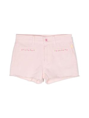 Billieblush stud-embellished raw-cut shorts - Pink