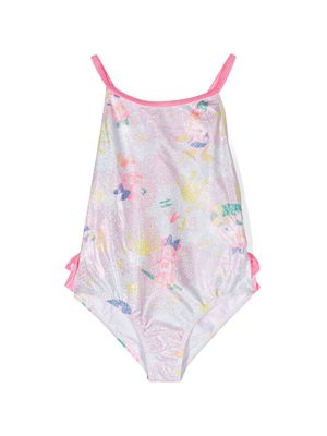 Billieblush x Disney iridescent-effect swimsuit - Silver