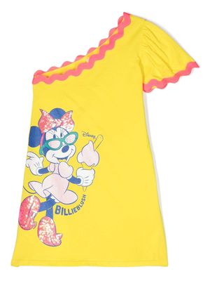 Billieblush x Disney Minnie Mouse-print mini dress - Yellow