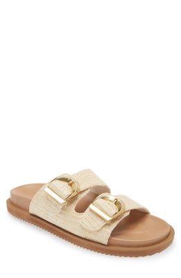 Billini Tayo Woven Slide Sandal in Natural Raffia