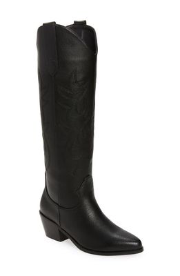 Billini Urson Knee High Western Boot in Black Texture