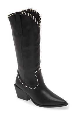 Billini Yanet Pointed Toe Western Boot in Black/Ivory