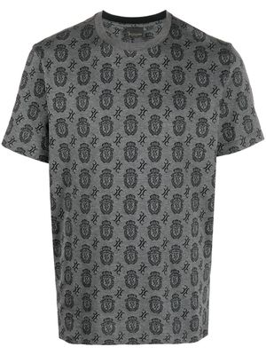 Billionaire all-over logo-print T-shirt - Grey