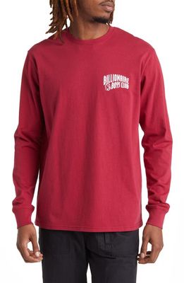 Billionaire Boys Club Arch Logo Long Sleeve Graphic T-Shirt in Rumba Red