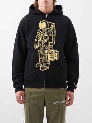 Billionaire Boys Club - Astronaut-print Cotton-jersey Hooded Sweatshirt - Mens - Black