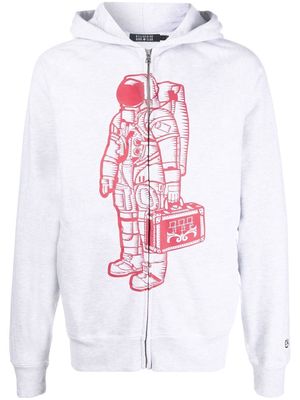 Billionaire Boys Club Astronaut-print zip-up hoodie - Grey