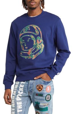 Billionaire Boys Club BB Digitized Astro French Terry Graphic Sweatshirt in Blueprint