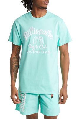 Billionaire Boys Club Bug Logo Cotton Graphic T-Shirt in Ice Green