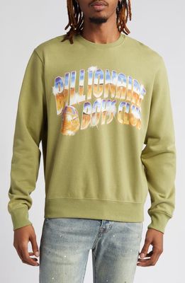 Billionaire Boys Club Chrome Graphic Sweatshirt in Mosstone