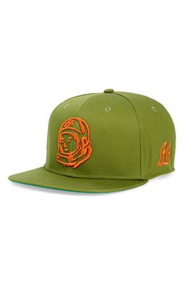 Billionaire Boys Club Embroidered Helmet Snapback Baseball Cap in Cedar Green