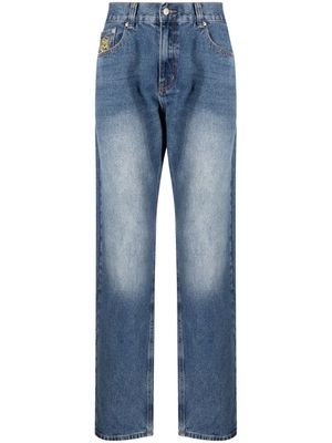 Billionaire Boys Club embroidered-motif straight-leg jeans - Blue