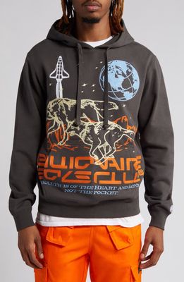 Billionaire Boys Club Hunt for the Moon Embroidered Hoodie in Asphalt