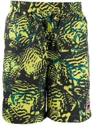 Billionaire Boys Club jungle print beach shorts - Yellow