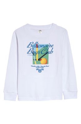 Billionaire Boys Club Kids' BB Bogey Long Sleeve Graphic Tee in White