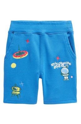 Billionaire Boys Club Kids' Floaters Embroidered Graphic Sweat Shorts in Turkish Se