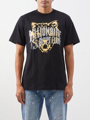 Billionaire Boys Club - Leopard-logo Cotton-jersey T-shirt - Mens - Black