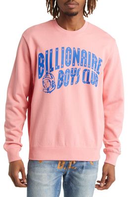 Billionaire Boys Club Logo Graphic Oversize Crewneck Sweatshirt in Conch Shell