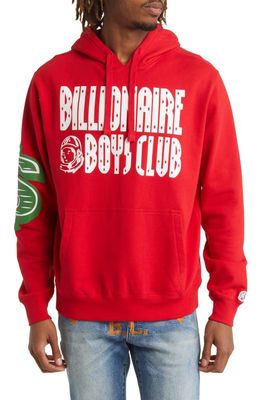 Billionaire Boys Club Logo Graphic Oversize Hoodie in Red