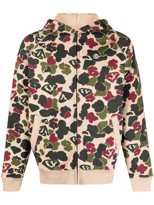 Billionaire Boys Club logo-patch camouflage-pattern hoodie - Neutrals