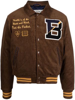 Billionaire Boys Club logo-patch corduroy jacket - Brown
