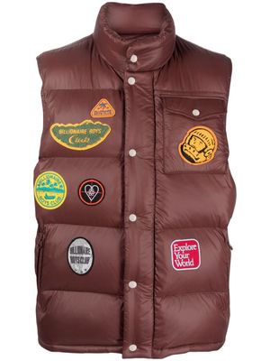 Billionaire Boys Club logo-patches padded gilet - Brown