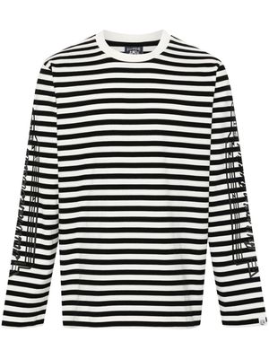 Billionaire Boys Club logo-print striped T-shirt - Black