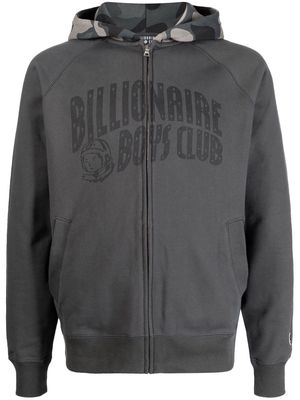 Billionaire Boys Club logo-print zipped hoodie - Grey