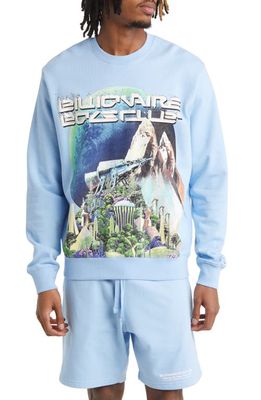 Billionaire Boys Club Olympus Oversize Graphic Sweatshirt in Placid Blue
