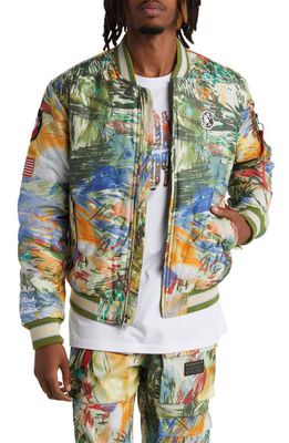 Billionaire Boys Club Sensory Quilted Bomber Jacket in Fog