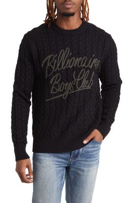 Billionaire Boys Club Signature Appliqué Sweater in Black