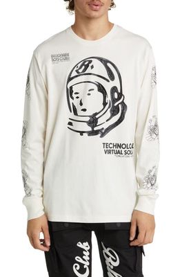 Billionaire Boys Club Systematic Long Sleeve Cotton Graphic Tee in Gardenia