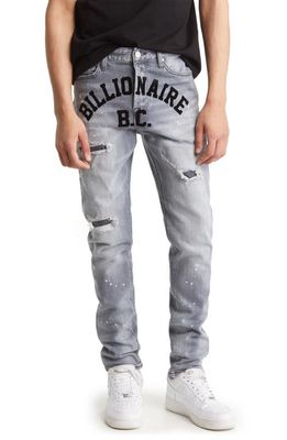 Billionaire Boys Club Trek Slim Fit Paint Splatter Jeans in Galatic
