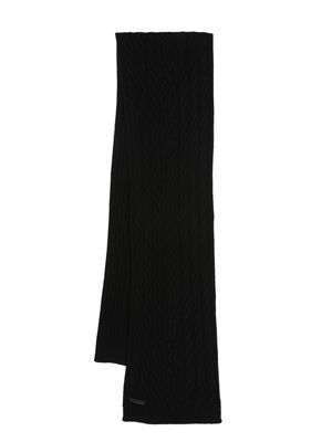 Billionaire cable-knit wool-blend scarf - Black