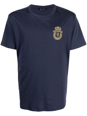 Billionaire chest embroidered-logo T-shirt - Blue