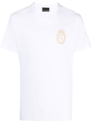Billionaire chest embroidered-logo T-shirt - White