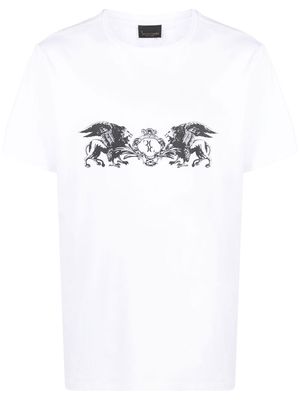 Billionaire chest-logo crew-neck T-shirt - White