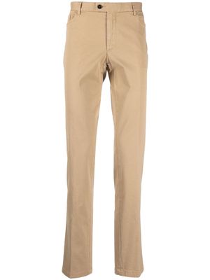 Billionaire classic cotton straight leg trousers - Neutrals