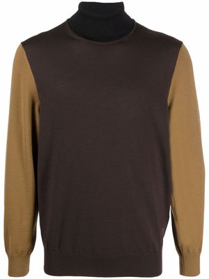 Billionaire colour-block knit jumper - Brown