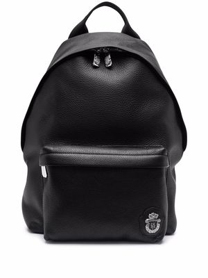 Billionaire Crest leather backpack - Black