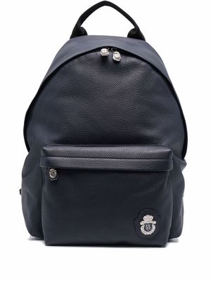 Billionaire Crest leather backpack - Blue