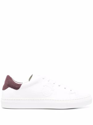 Billionaire Crest low-top leather sneakers - White
