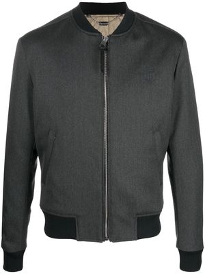 Billionaire crest-motif bomber jacket - Grey
