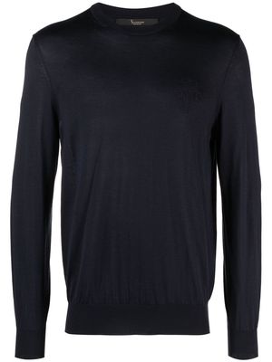 Billionaire crest-motif cotton sweatshirt - Blue