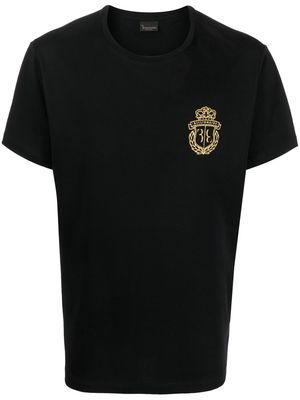 Billionaire crest-motif short-sleeved T-shirt - Black