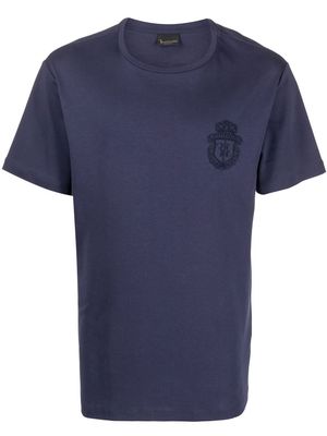 Billionaire crest-motif short-sleeved T-shirt - Blue