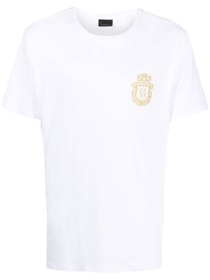 Billionaire crest-motif short-sleeved T-shirt - White