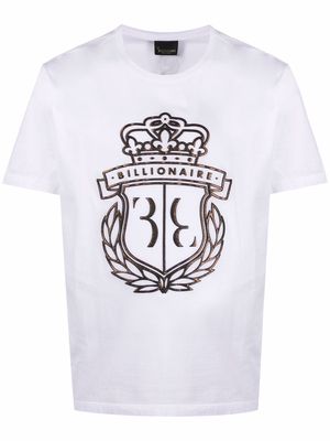 Billionaire crest-print T-shirt - White