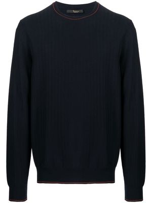 Billionaire crew neck knitted jumper - Blue